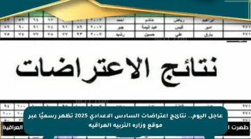 عاجل اليوم.. نتائج اعتراضات السادس الإعدادي 2025 تظهر رسميًا عبر موقع وزارة التربية العراقية